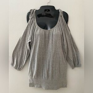 CACHE Open Cold Shoulder Sweater Top Sz MED